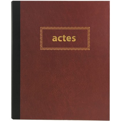 Libro de Actas de Hojas Móviles - Color Bordeus (Modelo 2 - 50 hojas - Català)